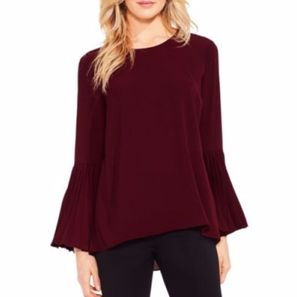 Vince Camuto Sweaters - Vince Camuto Bell-Sleeve Sweater Deep Claret